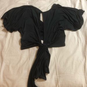 Black crop top